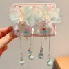 Horquilla floral estilo antiguo para niños, horquilla de princesa tradicional, horquilla con borla estilo chino para niñas pequeñas, accesorio para el cabello Hanfu para niñas