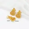 Gato de la Fortuna de Garra Dorada Antigua que Conserva el Color para Atraer Riqueza y Bendición de Vaina de Loto Pulsera DIY Pulsera Colgante Pequeño Lote D149