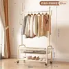 Cabide portátil e multifuncional para uso doméstico, varal simples para secar roupas em ambientes internos, cabide de chão para roupas e chapéus para quarto