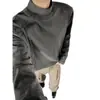Camiseta Térmica de Manga Larga con Cuello Medio para Hombre, Primavera y Otoño, Marca de Tendencia Estilo Americano, Ropa Interior Casual para Adolescentes, Corte Fresco y Holgado