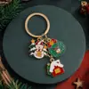 Nova Liga de Natal Pingente de Floco de Neve com Óleo Gotejante Chaveiro Feminino Personalidade Criativa Enfeites de Natal Acessórios de Chaveiro Venda por Atacado