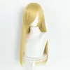 Cosplay Peruca Universal Cor Cabelo Longo Liso Envoltório Cobertura 70cm Multicor Anime Rosto Masculino e Feminino Cabelo Falso