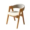 Silla con forma de A, silla de comedor minimalista estilo nórdico, sillón para uso doméstico con respaldo, adecuado para tiendas de té de leche, cafeterías y entornos de ocio, silla de comedor de madera maciza