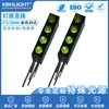 Portalámparas de cuatro agujeros F3/3MM color cabello color LED lámpara indicadora en línea cuentas LED izquierda positivo derecha negativo LED monocromático