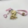 Novo Chaveiro My Little Pony Dourado Pingente de Bolsa Desenho Animado Pingente de Corrente de Celular Loja ao Vivo Douyin Atacado