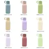 Copo com Canudo Macio de Silicone Grau Alimentício Alto Valor Portátil Selado 450ml Portátil para Exterior Resistente a Quedas
