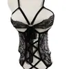Lencería Sexy Estilo Europeo y Americano, Body Apasionado Seductor para Mujer con Abertura en la Entrepierna y Diseño Hueco (No se Quita), Atuendo Elástico para Provocar, Venta al por Mayor y al por Menor