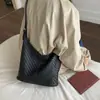 Bolsa de Axila Grande Capacidade Outono e Inverno para Mulheres 2025 Nova Bolsa Simples de Tecido Versátil de Ombro Cruzado Bolsa Saco