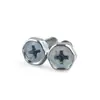 Tornillos y Pernos Jinli de Cabeza Avellanada Hexagonal Cruzada con Cabezas Hexagonales Externas, Especificaciones Completas, Cabeza Avellanada, Rosca Completa
