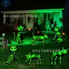 2026 Nuevo letrero de jardín de gato brillante para Halloween, letrero decorativo de jardín de gato brillante de terror para exteriores