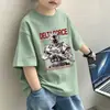 Ropa Infantil Verano Camiseta de Manga Corta para Niños 2026 Nuevo Estilo de Verano Tops Sueltos y Elegantes de Algodón Puro Camiseta de Moda