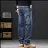 Jeans Masculino Primavera e Outono 2026 Nova Marca Tendência Solto Reta Stretch Lavado Vintage Casual Calça Longa para Homens
