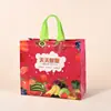 Bolsas no tejidas hechas a medida para cadenas de fruterías, bolsas de regalo navideñas con capacidad de carga de 20 kg, bolsas hechas a medida para obsequios