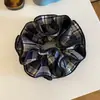 Elástico de Cabelo Scrunchie de Quatro Camadas com Estampa de Leopardo de Alta Qualidade Estilo Coreano para Rabo de Cavalo de Mulheres com Cabelo Grosso