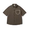 Bsapa Camisa Japonesa Retrô Solta de Bolso Cargo Manga Curta Masculina Verão Camisa Top Marca da Moda Cs3060