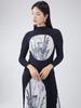 Cambia la Imagen y Publica una Camiseta OEM de Ropa Elegante Clase Nanyou Hecha a Medida con Cuello Elegante Semi Alto, Top Plisado Ajustado