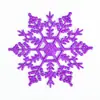 Decoraciones de Navidad Polvo Dorado Plástico Copos de Nieve Dorados de Navidad Colgantes DIY para Árbol de Navidad de Casa Colgantes de Copo de Nieve