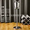 Balde de Champagne de Aço Inoxidável Estilo Europeu com Suporte de Luxo Modelo para Sala de Exposição Joalheria Bar Doméstico KTV Vinho Balde Vertical de Gelo