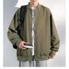 Novas jaquetas de primavera e outono para homens e mulheres, casacos casuais versáteis masculinos, jaqueta bomber estilo americano, blusa corta-vento de cor sólida