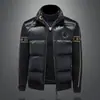 Chaqueta de Plumas de Pato Blanco al 90% para Hombre Otoño e Invierno 2025 Nueva Cálida con Cuello Alto Estilo Moda Europea para Hombre
