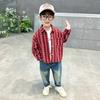 Roupas de Primavera para Meninos Roupas de Couro Nova Jaqueta Estilo Coreano Jaqueta Casual Infantil Top Lindo Planky de Bebê Primavera e Outono Moda Nacional