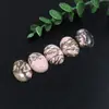 Temu Transfronteiriço Amazon Anel Oval de Pedra Natural Superfície 18*25 Anel de Contas de Cristal Incrustado com Pedras Semi-Preciosas DIY