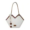 Bolsa Tote Retrô de Grande Capacidade Clássica Nova Verão 2025 Bolsa de Ombro com Textura de Alta Qualidade Versátil para o Dia a Dia Bolsa de Braço
