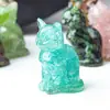 [Adornos de Gato de la Suerte] Resina Tallada a Mano Mascota de la Suerte Decoración para Hogar y Tienda Creativo