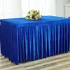 Toalha de mesa de veludo dourado espessa personalizada saia de mesa balcão de registro de escritório pano de veludo para chão de sorteio estande de promoção catering frio mesa