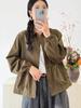 Chaquetas Casuales de Primavera y Otoño 2025 Nuevas Blusas Holgadas Chaquetas de Manga Larga Ropa de Trabajo Talla Grande Color Sólido Productos de Exportación