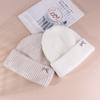 Gorro de lana con lazo dulce de Corea del Sur para mujer, gorro de lana para otoño e invierno, grande, combinable, cálido, con protección para las orejas, gorro de punto pequeño.