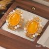 Pendientes asimétricos retro de amor, joyería vintage de estilo antiguo medio, pendientes de cristal de color de alta calidad de la industria pesada.