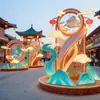 Instalações Fotogênicas de Verão, Decorações Criativas em Estilo Chinês e Adereços Fotográficos Personalizados para Exterior