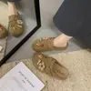 Pantuflas Retro de Suela Gruesa con Estampado de Flores 2026, Estilo Coreano, Diseño Nuevo, Acabado Mate, Dibujo Animado, Perfectas para Niñas Dulces