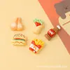 Mini Hamburguesa Realista, Papas Fritas, Pollo Frito de Resina, Accesorios de Comida, Funda de Teléfono con Pegamento de Crema, Accesorios de Imán para Refrigerador