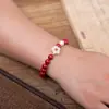 Pulseira Fu Lu para Ano do Zodíaco Feminino Areia Dourada Roxa Pulseira Amuleto da Paz Cabaça Riqueza Estilo Antigo Joias de Contas Presente