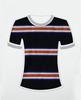Playera de Punto Jersey 40S de Algodón Peinado Procesado y Personalizado de Hilado Doble de Una Cara Tejido de Algodón Puro Tela para Camiseta a Rayas