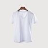 Fabricante 2025 Estilo Coreano para Mujer Sencillo Ajustado Algodón Puro Cuello Redondo Cuello en V Tops Mascarilla Facial para Mujer Camiseta de Manga Corta Blanca