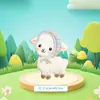 Lindas Ovejas Blancas de Peluche Pegatinas de Tela Bordadas para Ropa Pegatinas de Pudín para Fundas de Teléfono Móvil Pegatinas Bordadas Decorativas Autoadhesivas