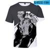 Nueva camiseta casual 3D de manga corta de cómic japonés transfronterizo para adultos, niños, hombres y mujeres