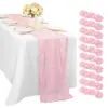 Amazon Bali Chifón Arrugado Mantel Individual, Mantel de Gasa Semitransparente, Mantel de Boda Estilo Bohemio Festivo