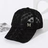 Chapéu Feminino Primavera e Verão Novo High-end Sense Cap Verão All-match Pequeno Boné de Beisebol Elegante Renda Chapéu de Sol