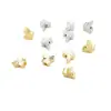 Cuentas Espaciadoras con Forma de Mariposa de Doble Corte Chapadas en Oro Cobre Conservador del Color Materiales para Pulsera de Cuentas DIY, Collar, Pendientes