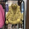 Chaleco de Plumas para Mujer Corto Ropa Exterior 2024 Nuevo Plumón de Pato Blanco Espesado Suelto Cuello Chaqueta de Plumas Invierno Moda