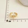 Anillo de Circonita Estilo Retro Francés para Mujer Lujo Ligero Sensación de Alta Gama Anillo de Dedo Moda Personalizado Anillo de Dedo de Comida Apertura Ajustable