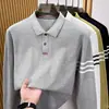 Camisa polo de algodão masculina premium estilo novo