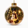 Adornos de Bola Navideña Brillante 3D Papá Noel Muñeco de Nieve Reno Decoraciones Colgantes para Árbol de Navidad Decoraciones para Árbol de Navidad