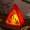 Decoraciones navideñas luz nocturna retro luminosa regalo ventana escritorio decoración accesorios atmósfera lámpara de viento