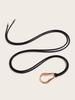 Hebilla de Metal Cuerda de Cuero Suave Nudo Cinturón para Mujer Combinación Abrigo Moda Combinación Chaqueta de Plumas Suéter Decorativo Falda Cinturón Delgado