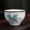 Caneca Jianzhan da Fornalha Ru Caneca de Chá Caneca para Degustação de Chá Padrão Rachado Pode Ser Cultivado Caneca Única Caneca do Anfitrião Tigela de Chá Caneca de Chá Gongfu Presente de Festival